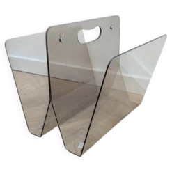 Porte revue vintage en plexiglass années 70