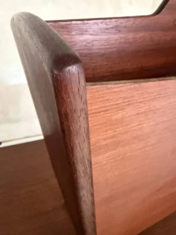 Porte-revue vintage scandinave en teck