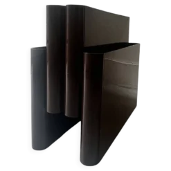 Porte revue / vinyle marron Giotto Stoppino pour kartell, design 1970