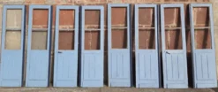Portes doubles, deux battants, bois massif (Lot de 4)