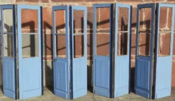 Portes doubles, deux battants, bois massif (Lot de 4)