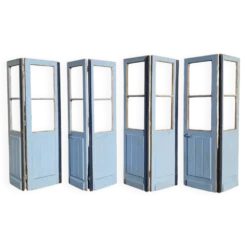 Portes doubles, deux battants, bois massif (Lot de 4)