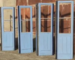Portes doubles, deux battants, bois massif (Lot de 4)