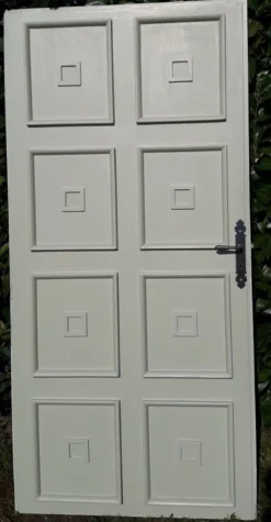 Porte 207x99,5cm de communication verso panneauté mouluré