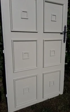 Porte 207x99,5cm de communication verso panneauté mouluré