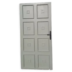 Porte 207x99,5cm de communication verso panneauté mouluré