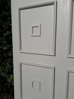 Porte 207x99,5cm de communication verso panneauté mouluré