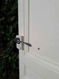 Porte 207x99,5cm de communication verso panneauté mouluré