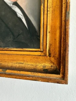 Portrait ancien au pastel d'un gentleman, vers 1830