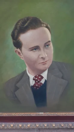 Portrait ancien huile sur panneau