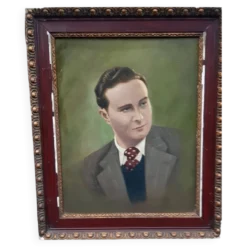 Portrait ancien huile sur panneau