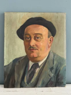 Portrait ancien signé Géo Lachaux de 1941