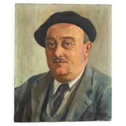 Portrait ancien signé Géo Lachaux de 1941