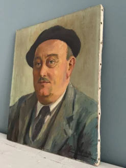 Portrait ancien signé Géo Lachaux de 1941