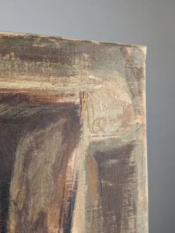 Portrait cubiste expressionniste à l'huile par Calvo Carrión années 1970