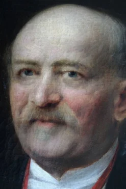 Portrait de gentleman du XIXe siècle, à l'aspect vieilli
