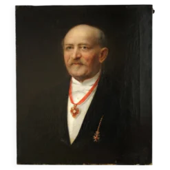 Portrait de gentleman du XIXe siècle, à l'aspect vieilli
