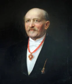 Portrait de gentleman du XIXe siècle, à l'aspect vieilli