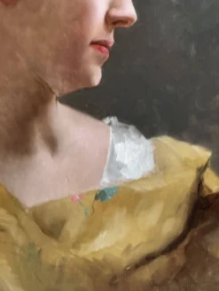 Portrait de jeune femme attribué à E. Pinchart