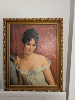 Portrait de Madame Récamier - reproduction François Gerard - cadre doré