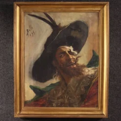 Portrait de pirate espagnol, peinture de 1895.