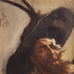 Portrait de pirate espagnol, peinture de 1895.