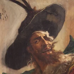 Portrait de pirate espagnol, peinture de 1895.