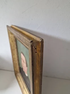 Portrait d'homme ancien cadre doré
