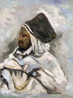 Portrait d'homme enturbanné