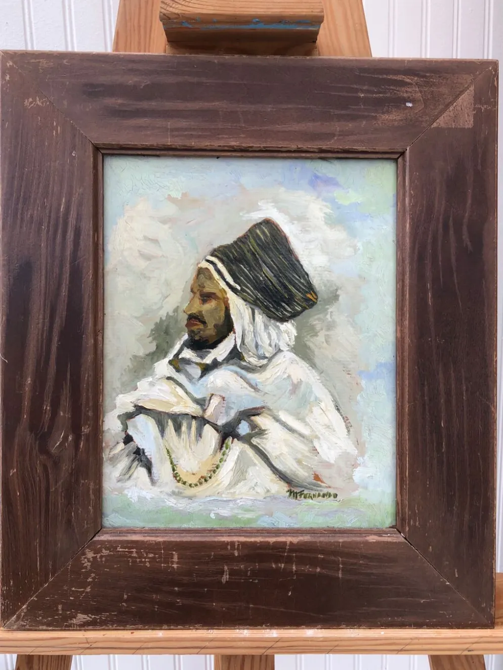 Portrait d'homme enturbanné