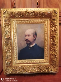 Portrait d’homme XIXe – A. Bellet, 1882 – Huile sur toile et superbe cadre