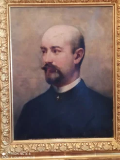 Portrait d’homme XIXe – A. Bellet, 1882 – Huile sur toile et superbe cadre