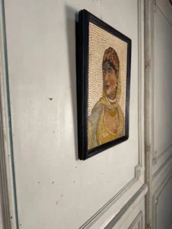 Portrait d’une dame en mosaïque de marbre dans le goût de l’antique, vers 1880