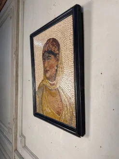 Portrait d’une dame en mosaïque de marbre dans le goût de l’antique, vers 1880