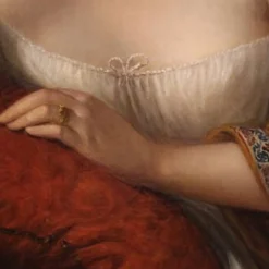 Portrait d'une dame signé N. Schiavoni et daté de 1842