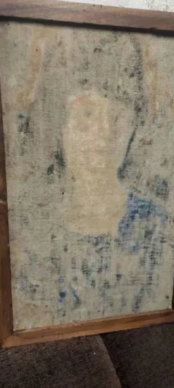 Portrait d'une femme sur toile, début du 20e siècle, signé