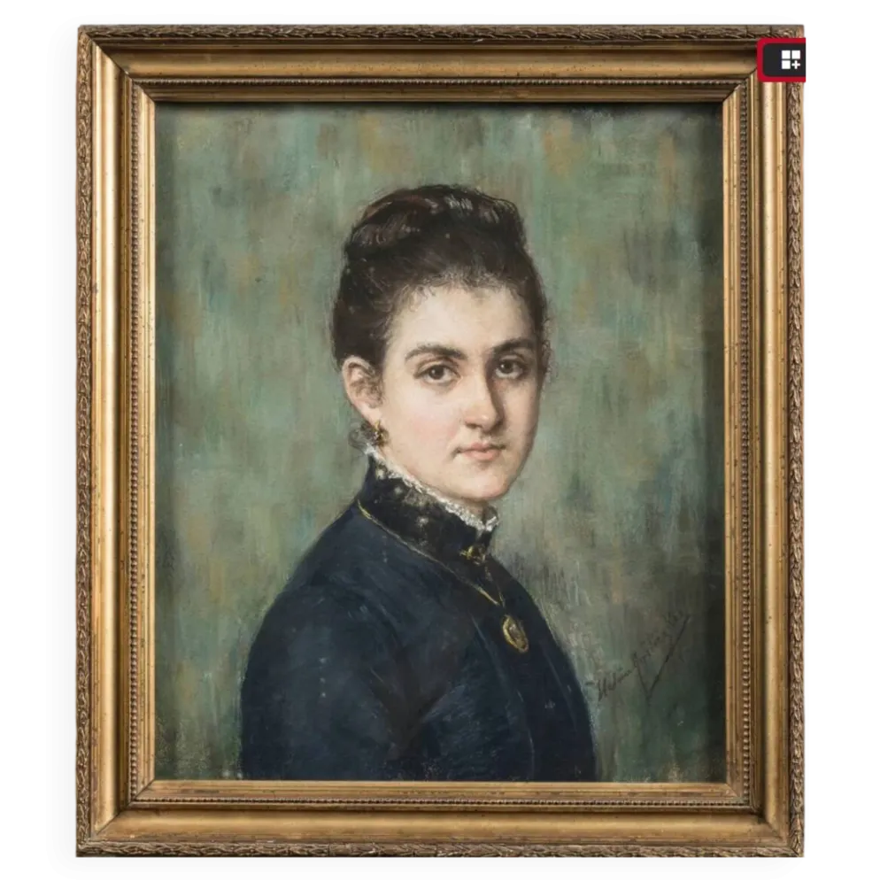 Portrait d'une jeune femme au médaillon, Jeanne Puget, épouse Cocha