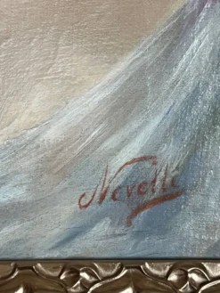 Portrait d'une jeune femme. Signé Nevelli.