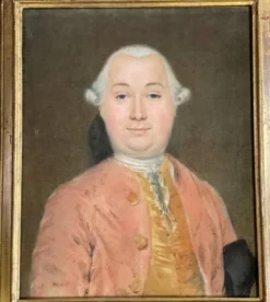 Portrait d’un gentilhomme, pastel sur papier XVIIIème siècle