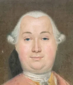 Portrait d’un gentilhomme, pastel sur papier XVIIIème siècle