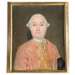 Portrait d’un gentilhomme, pastel sur papier XVIIIème siècle