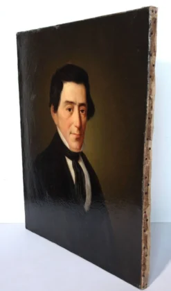 Portrait d'un homme distingué du XIXe siècle – Huile sur toile