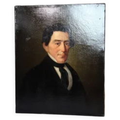 Portrait d'un homme distingué du XIXe siècle – Huile sur toile