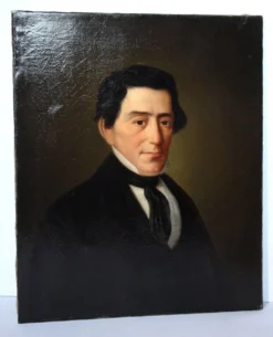 Portrait d'un homme distingué du XIXe siècle – Huile sur toile