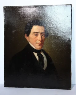 Portrait d'un homme distingué du XIXe siècle – Huile sur toile