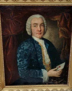 Portrait d'un jeune homme aristocratique français - Peinture à l'huile du XVIIIe siècle