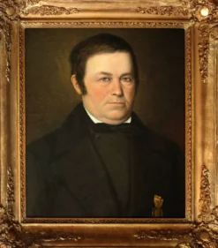 Portrait d'un élégant gentilhomme - Peinture à l'huile du XIXe siècle