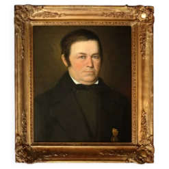 Portrait d'un élégant gentilhomme - Peinture à l'huile du XIXe siècle