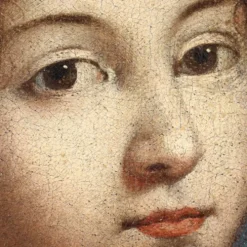 Portrait féminin à l’huile sur toile, Italie, XVIIIe siècle