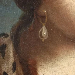 Portrait féminin à l’huile sur toile, Italie, XVIIIe siècle